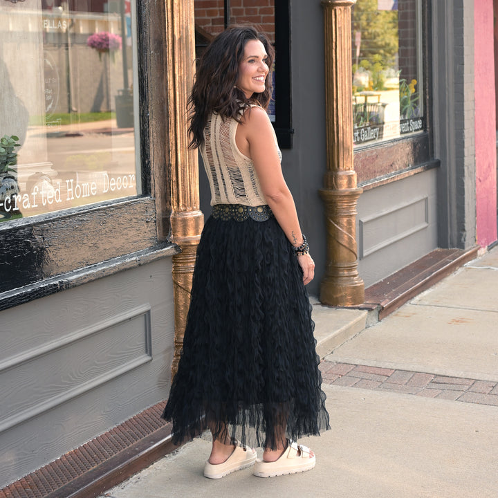 Fluffy Maxi Skirt