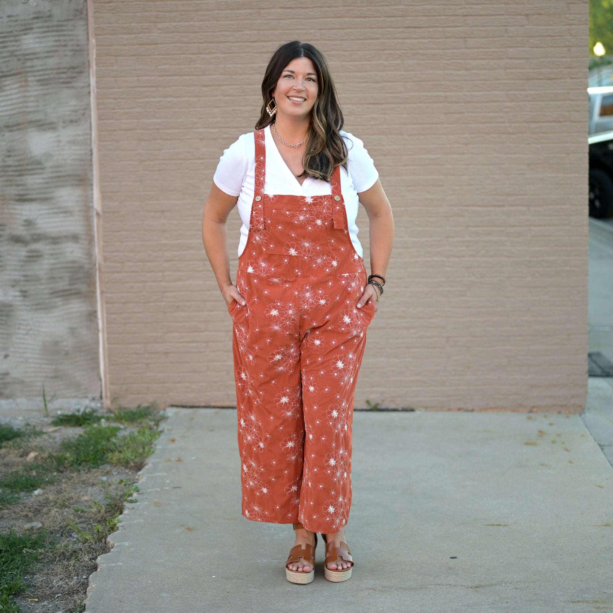 Floral Embroidered Overalls – Betty Rose Boutique
