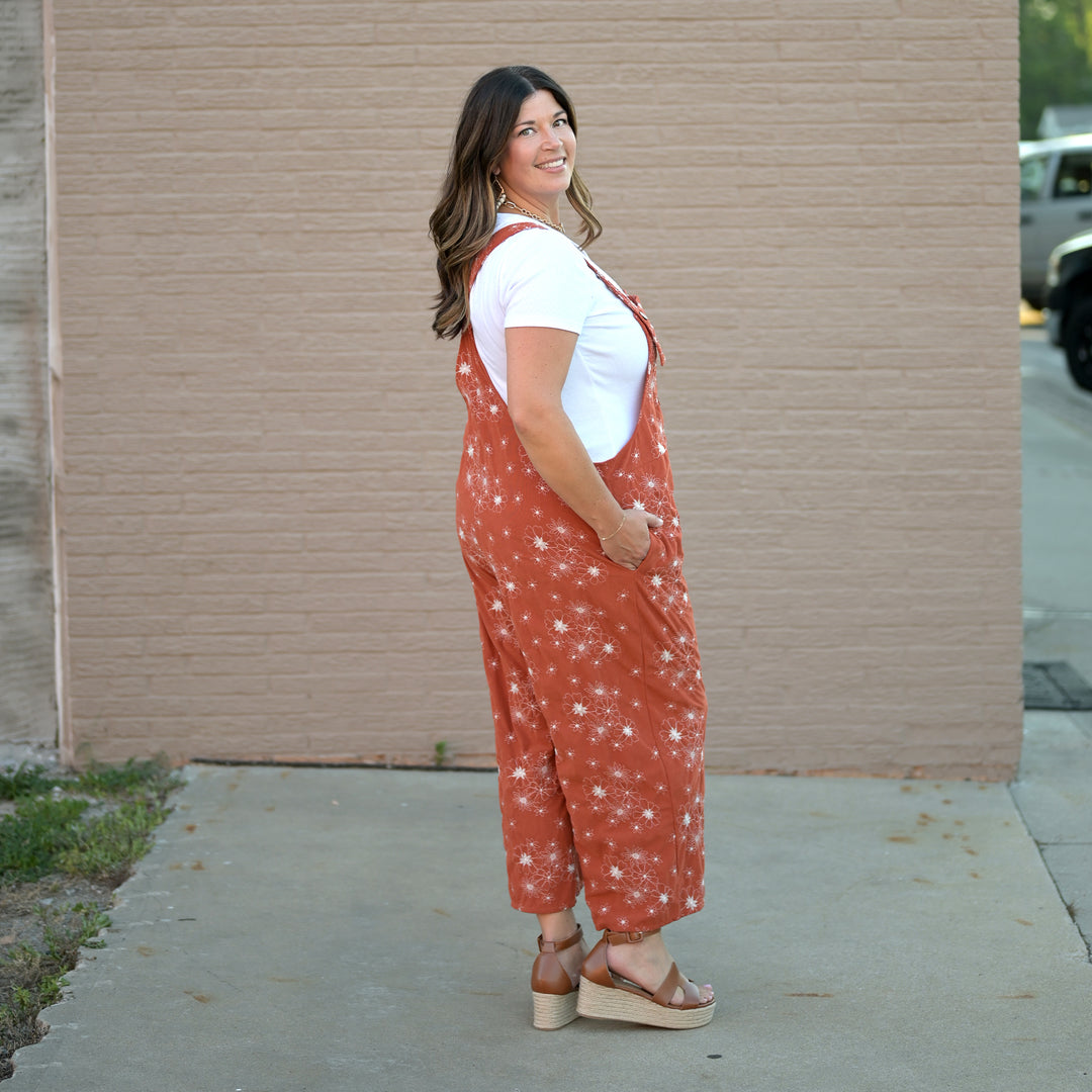 Floral Embroidered Overalls Betty Rose Boutique Floral Embroidered Overalls Betty Rose Boutique