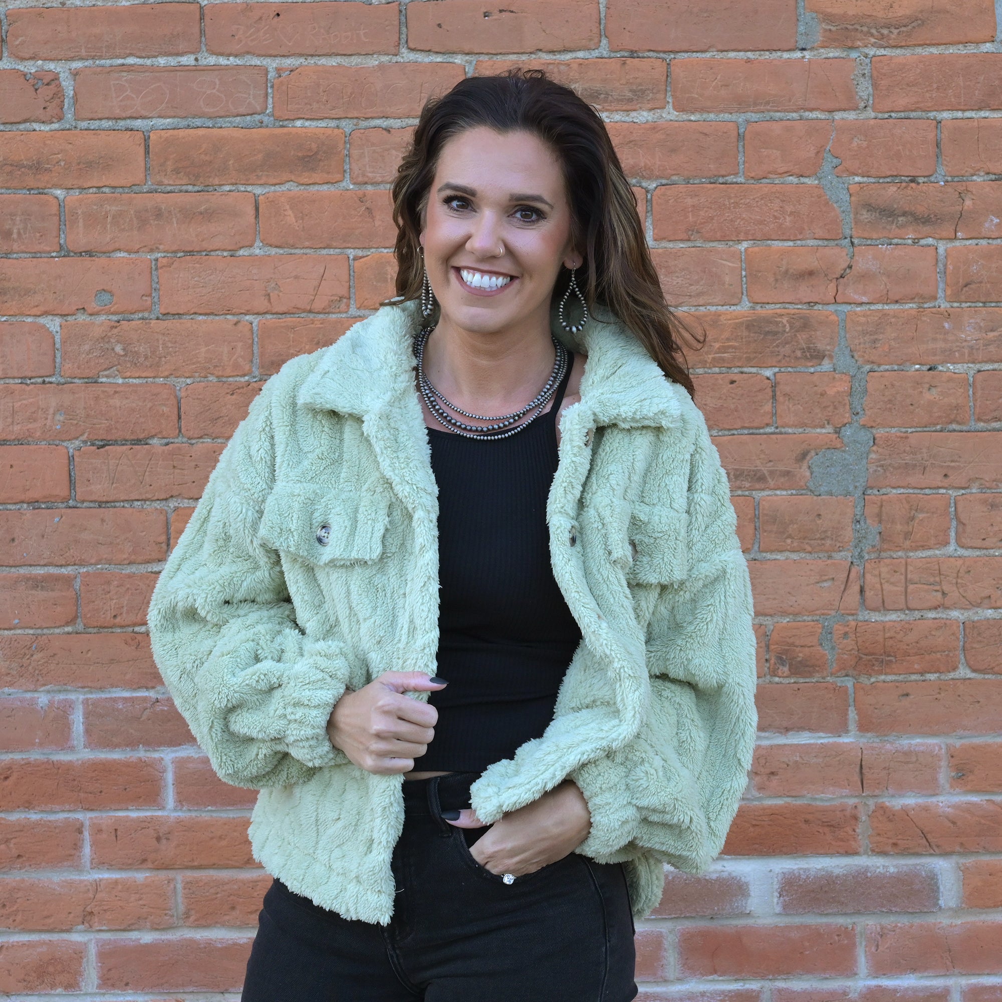 Cable Pattern Soft Fleece Fur Shacket – Betty Rose Boutique