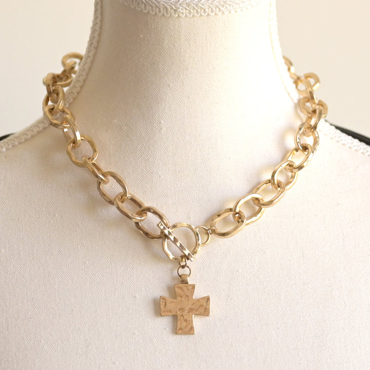 Link Cross Necklace
