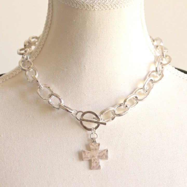 Link Cross Necklace
