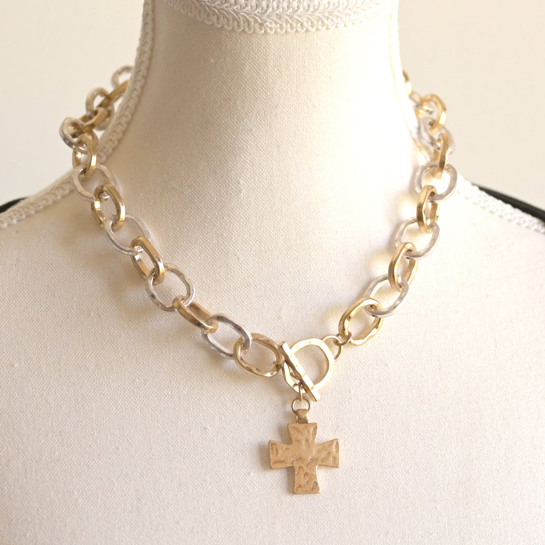 Link Cross Necklace