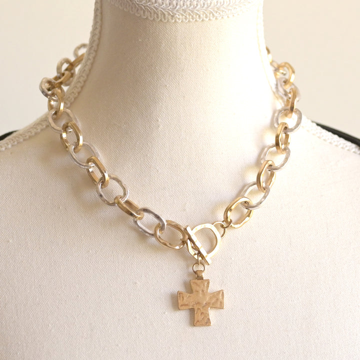 Link Cross Necklace