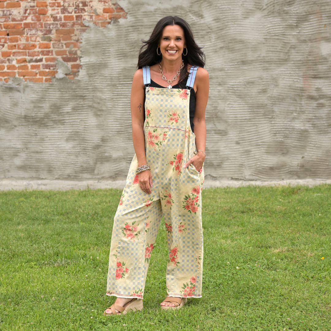 Checkerboard Overalls