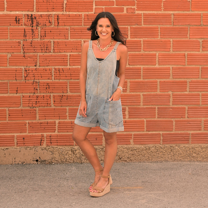 Denim Romper