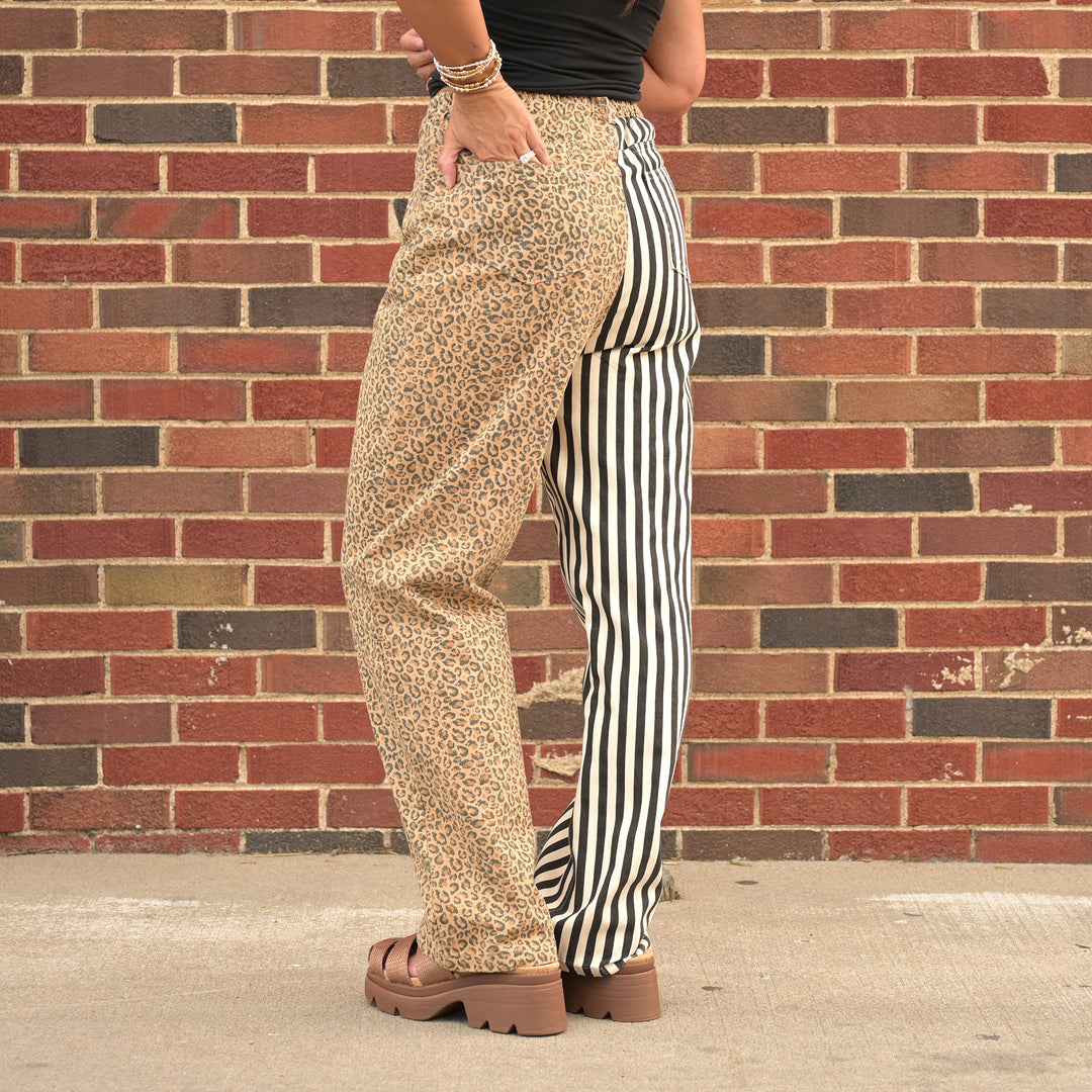 Leopard+Stripe Pants