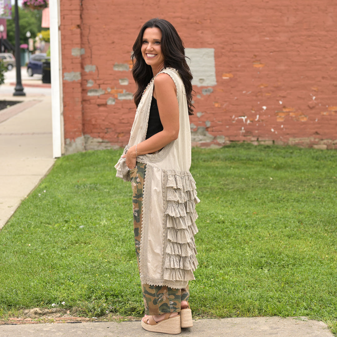 Sleeveless Ruffle Top