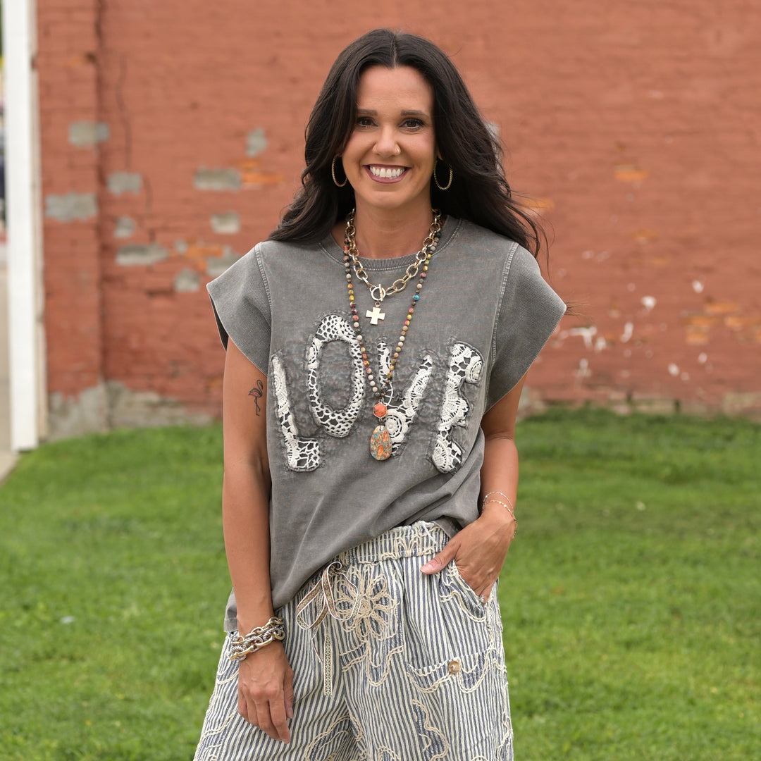 Love Patch Crop Top